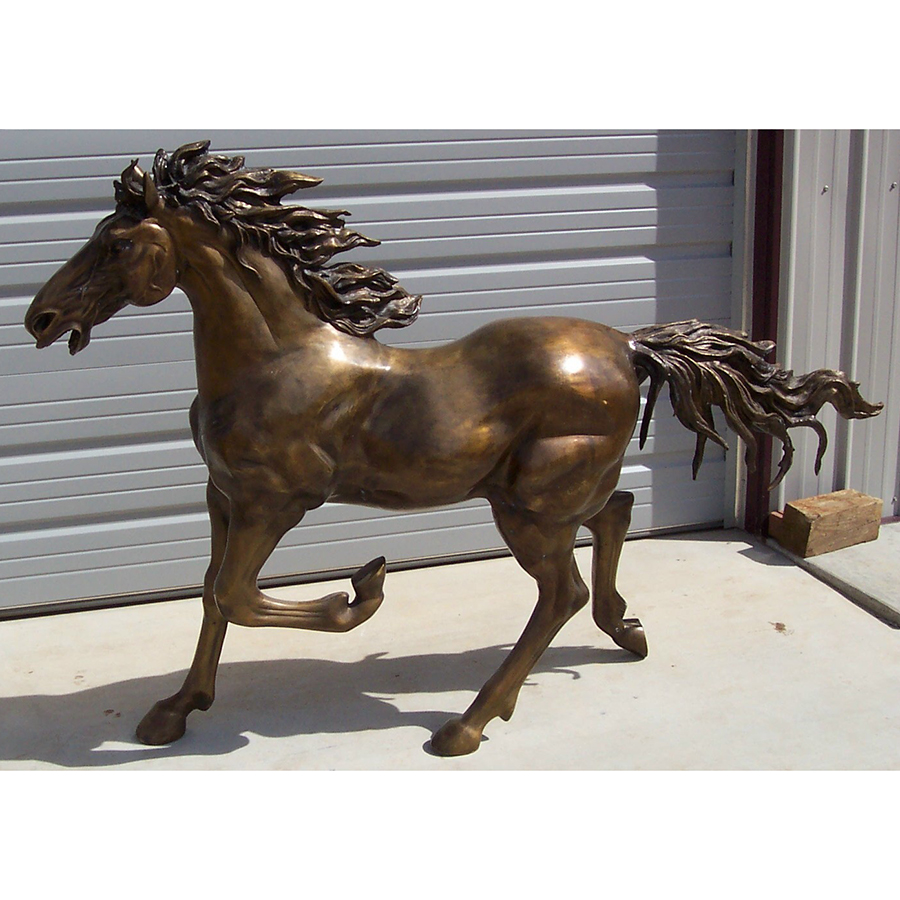 New products art designs running antique copper horses statues for sale